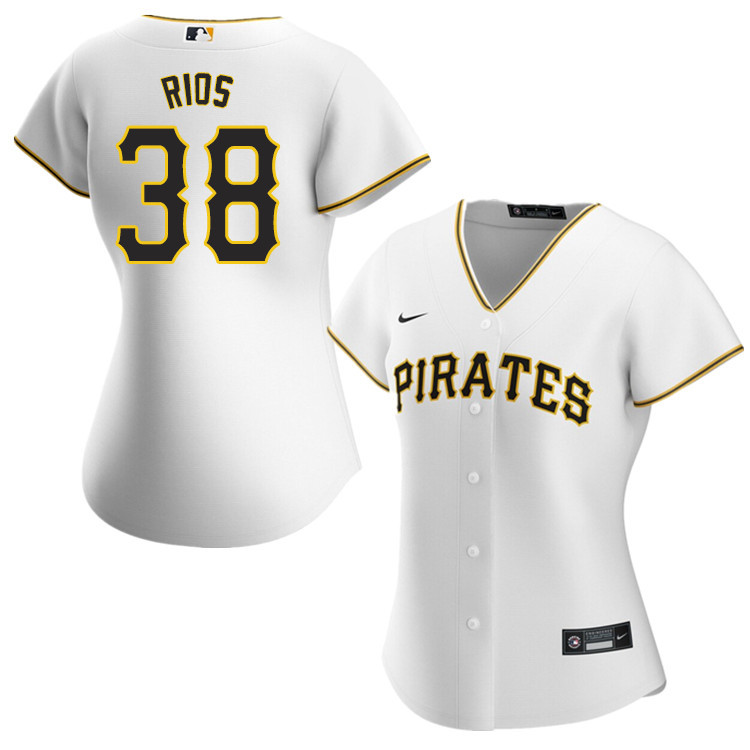 Nike Women #38 Yacksel Rios Pittsburgh Pirates Baseball Jerseys Sale-White